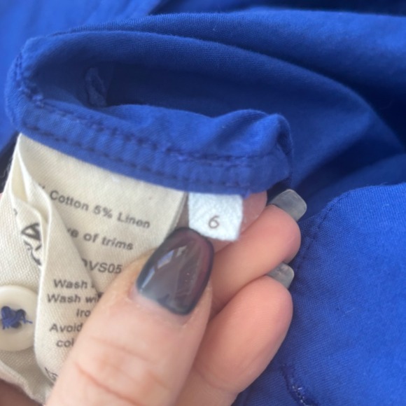 Toast Linen blend Sleeveless Utility Wide Leg Cropped Jumpsuit Size 6 boho - Picture 6 of 11